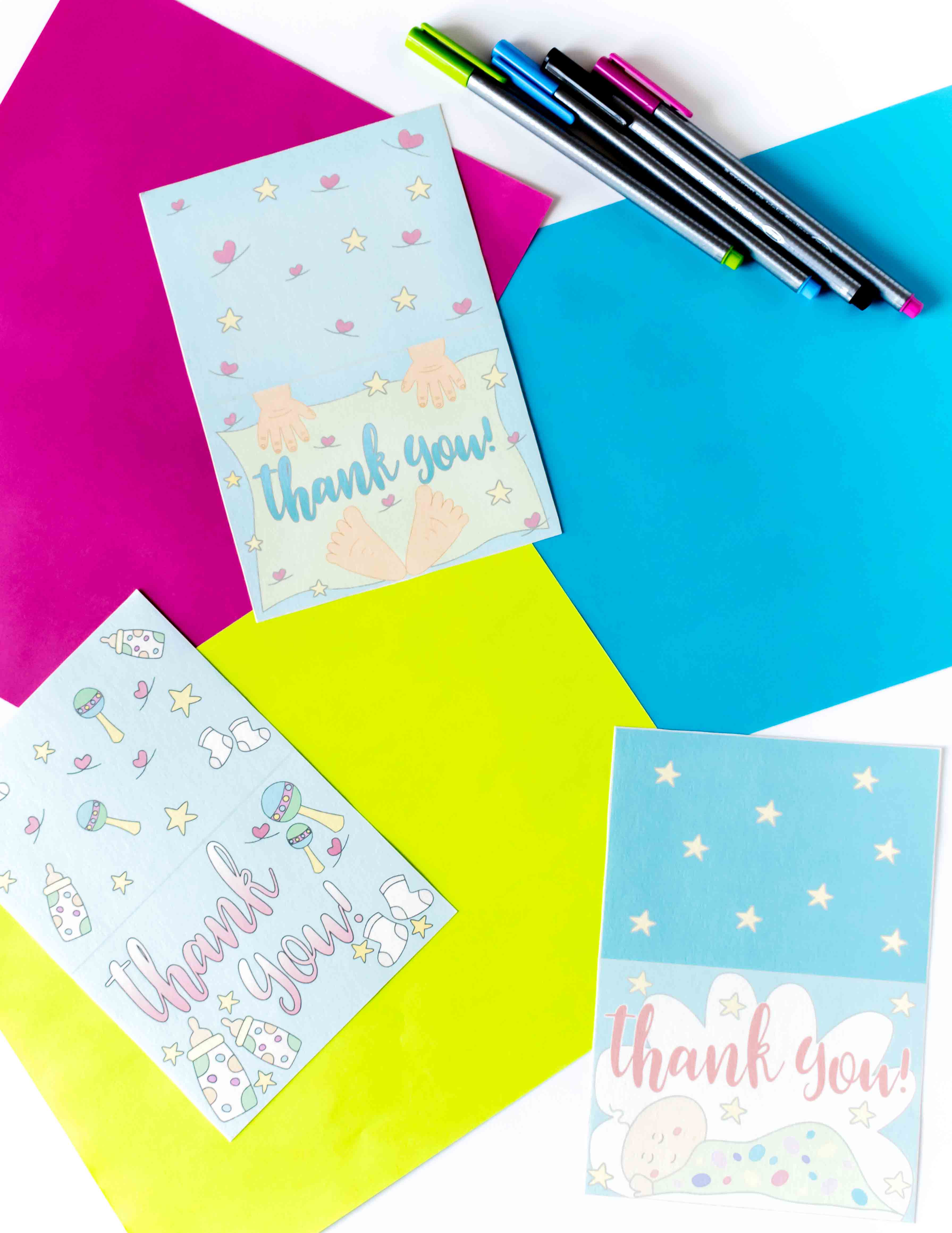 Baby Shower Thank You Cards Free Printable ~ Daydream Into Reality