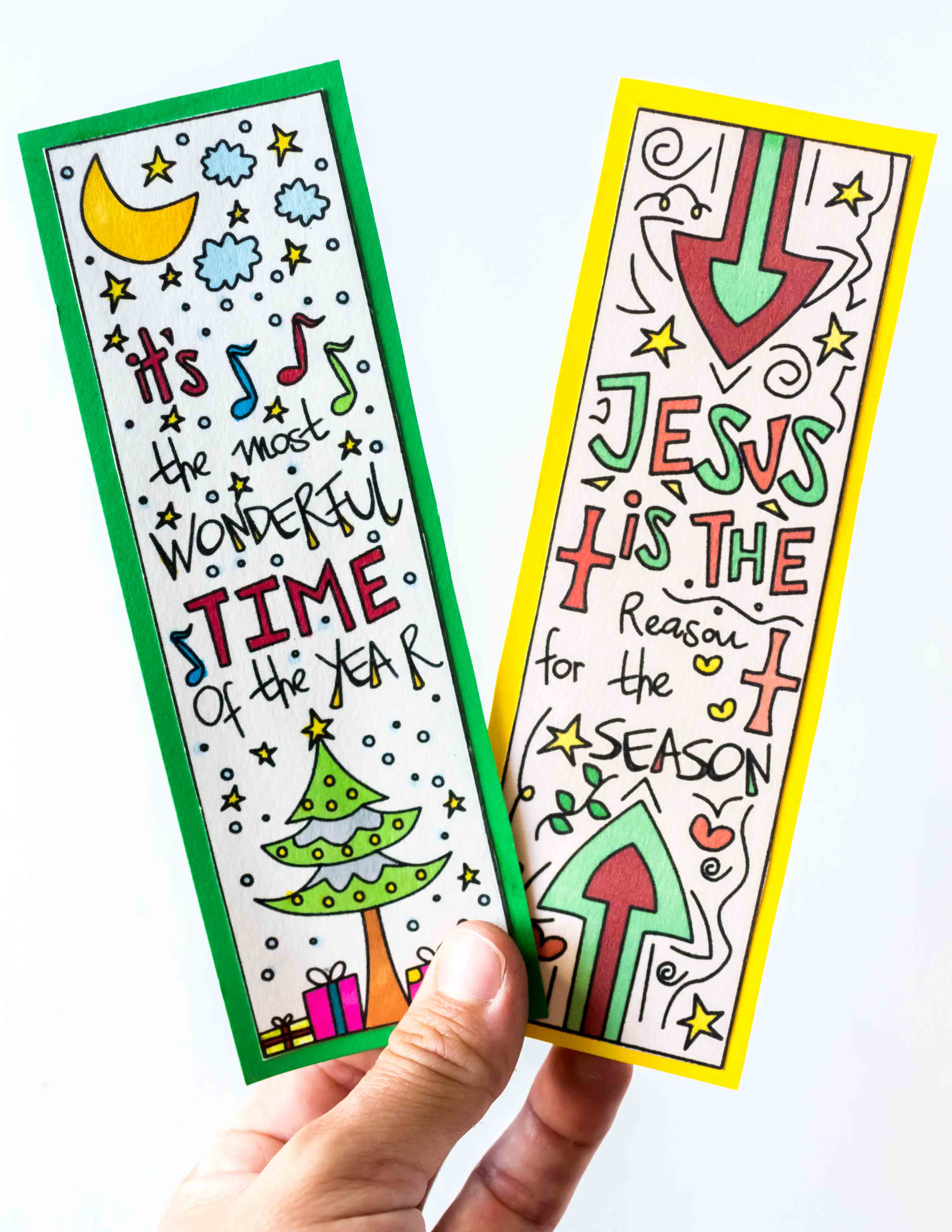 Coloring Christmas Bookmarks Free Printable Daydream Into Reality
