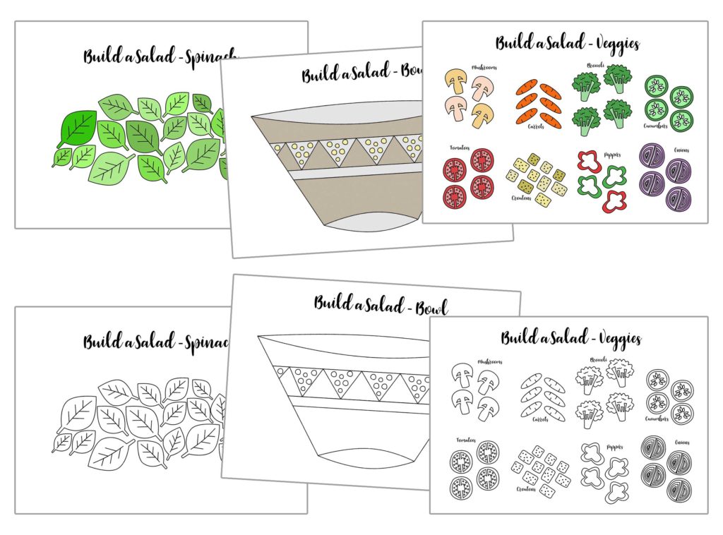 Build a Salad Craft Free Printable ~ Daydream Into Reality