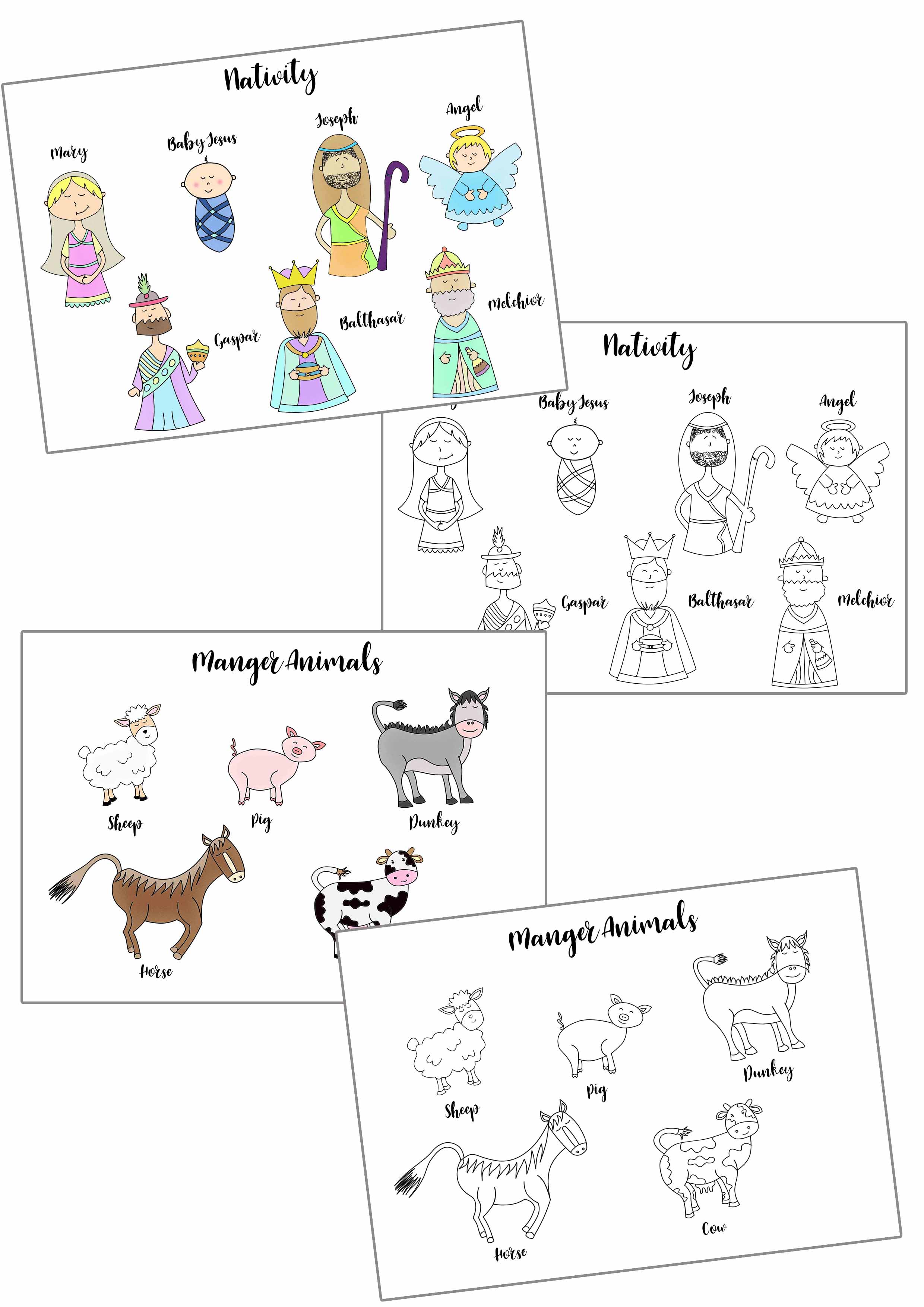 Christmas Story Stick Puppets Free Printable