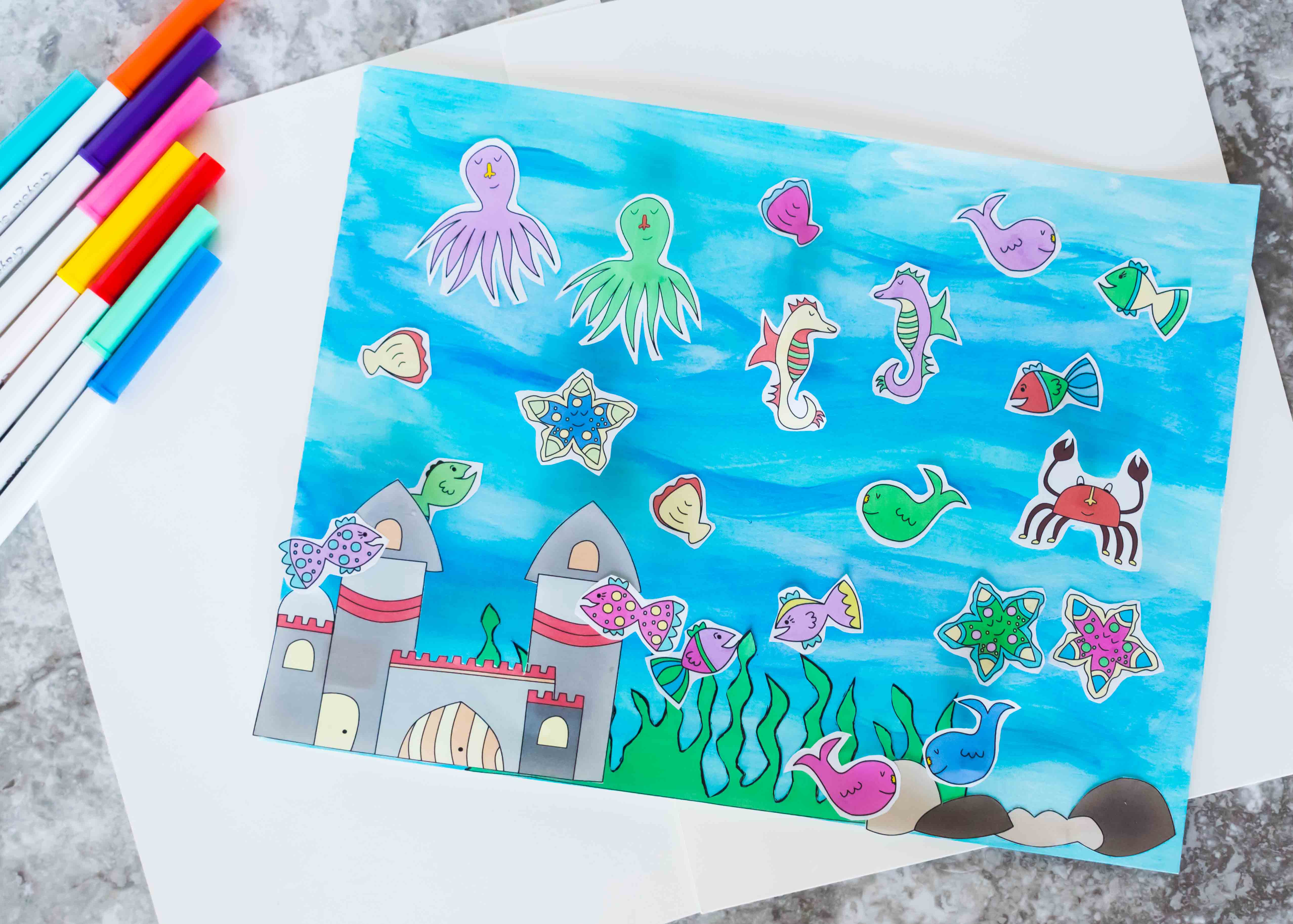 Easy and Cute Fish Tank Craft for Kids Free Printable ~ Daydream Into