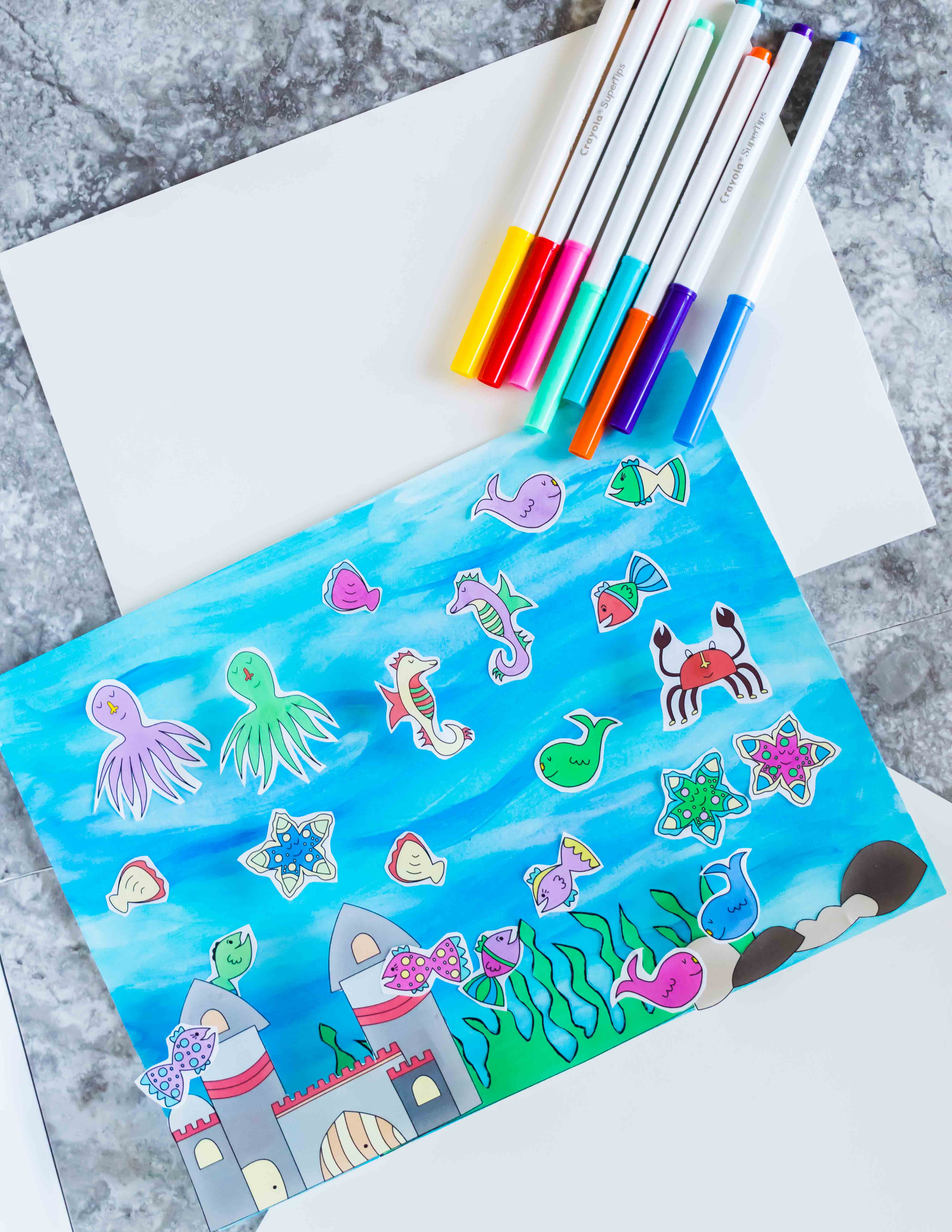 Easy and Cute Fish Tank Craft for Kids Free Printable