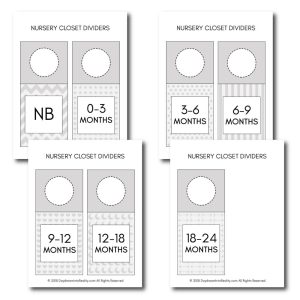 Just had a baby and want to keep all things organize? Use these beautiful printables to organize all of his/her clothes!