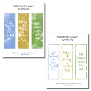 Nothing beats summer.... Except reading a good book during the summer! Give your books some color by printing and cutting these beautiful bookmarks!