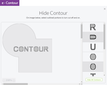 Contour Cricut Design Space Example