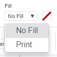 Screenshot of Fill option in Cricut Design Space