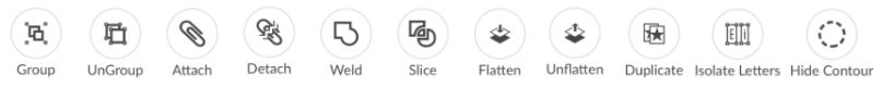 Actions Menu Options Ipad/Iphone Cricut Design Space