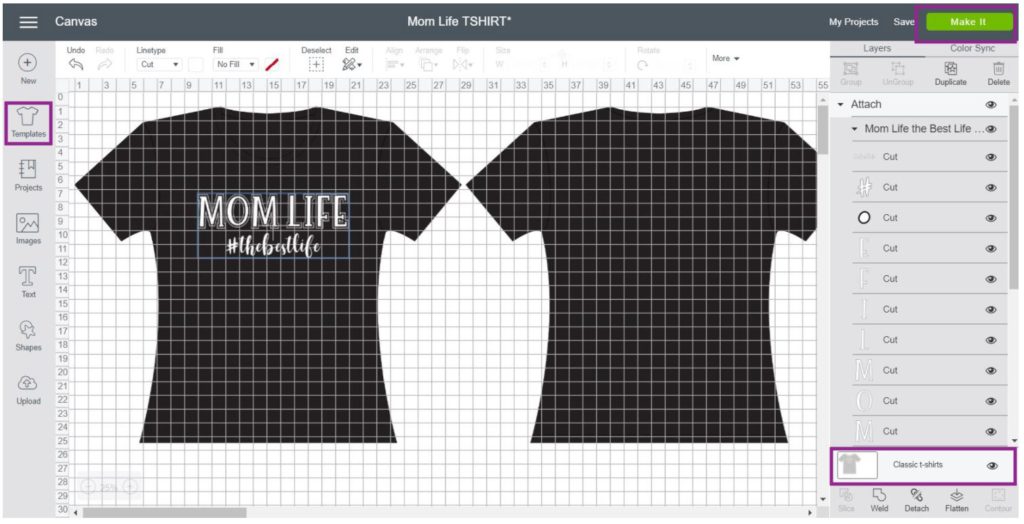 Cricut T Shirt Template