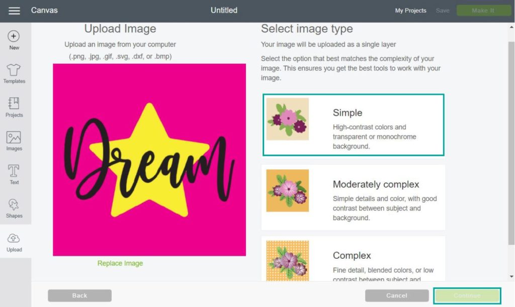 JPG File uploaded. Simple Image type.