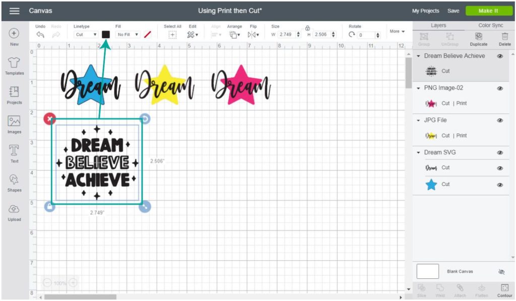 Changing colors of Cricut Images.