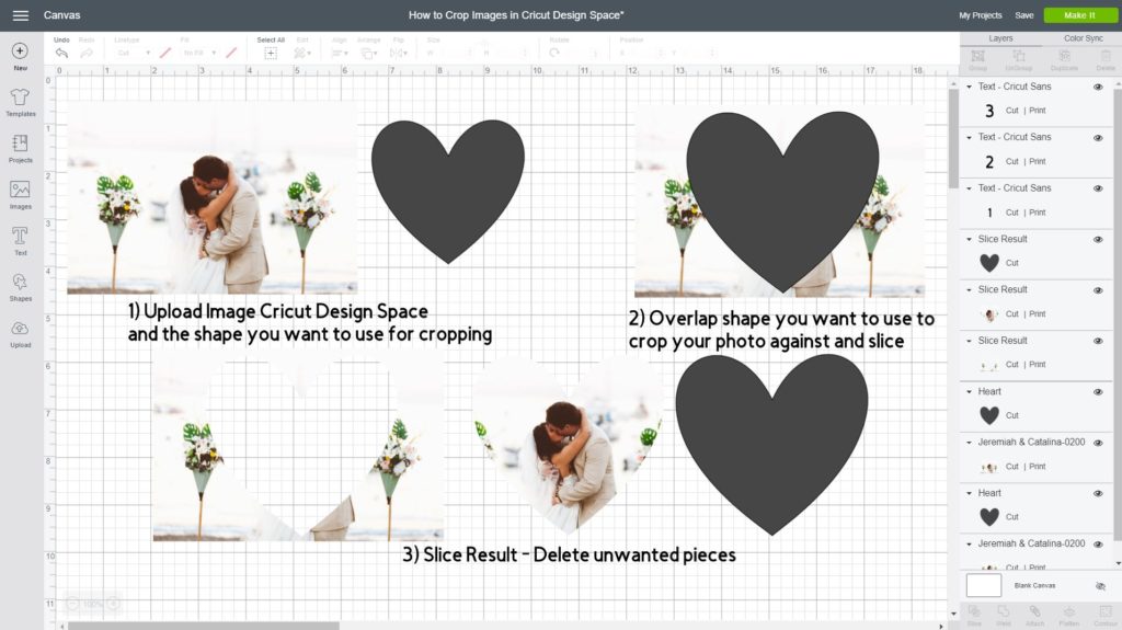 How to Slice & Crop in Cricut Design Space