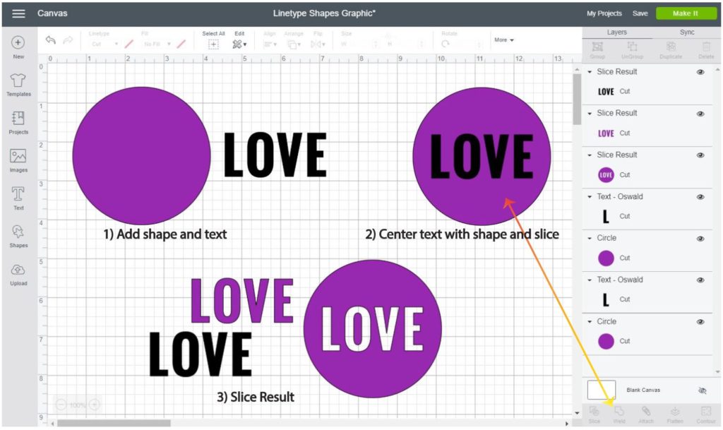 Edit Shapes in Cricut Design Space – Cut Out Text | Make words into Shapes