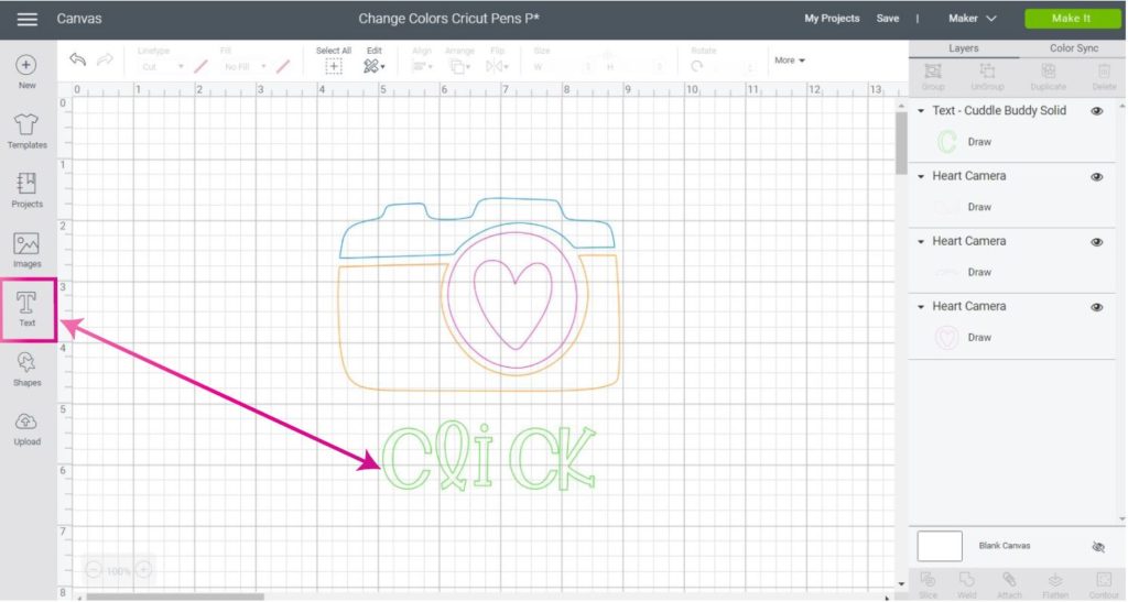 Adding text and changing linetype for draw