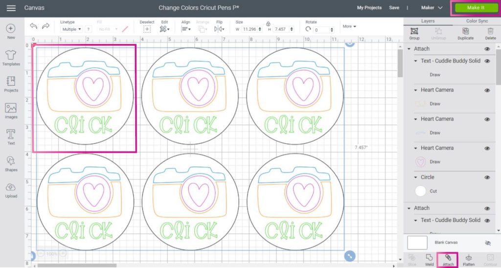 Duplicating a drawing design in Cricut Design Space