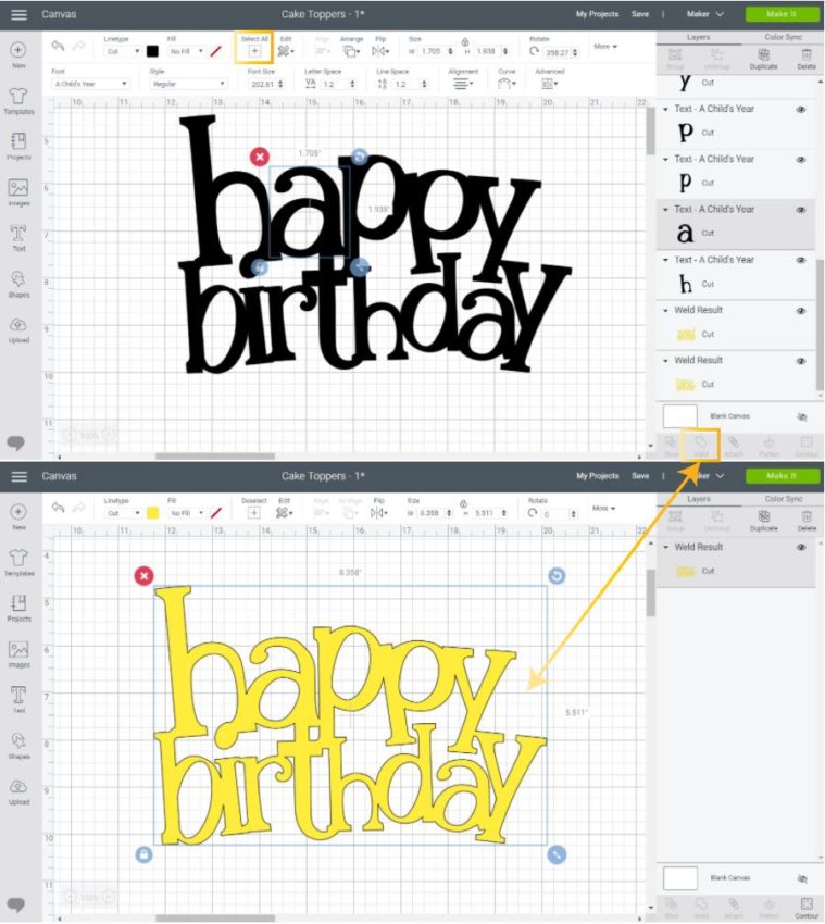 Download Make Cake Toppers With Cricut | Free SVG Templates