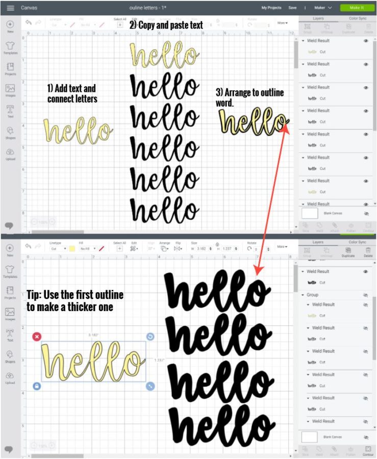 how-to-create-a-shadow-outline-around-text-in-cricut-design-space-cricut-tutorials-cricut