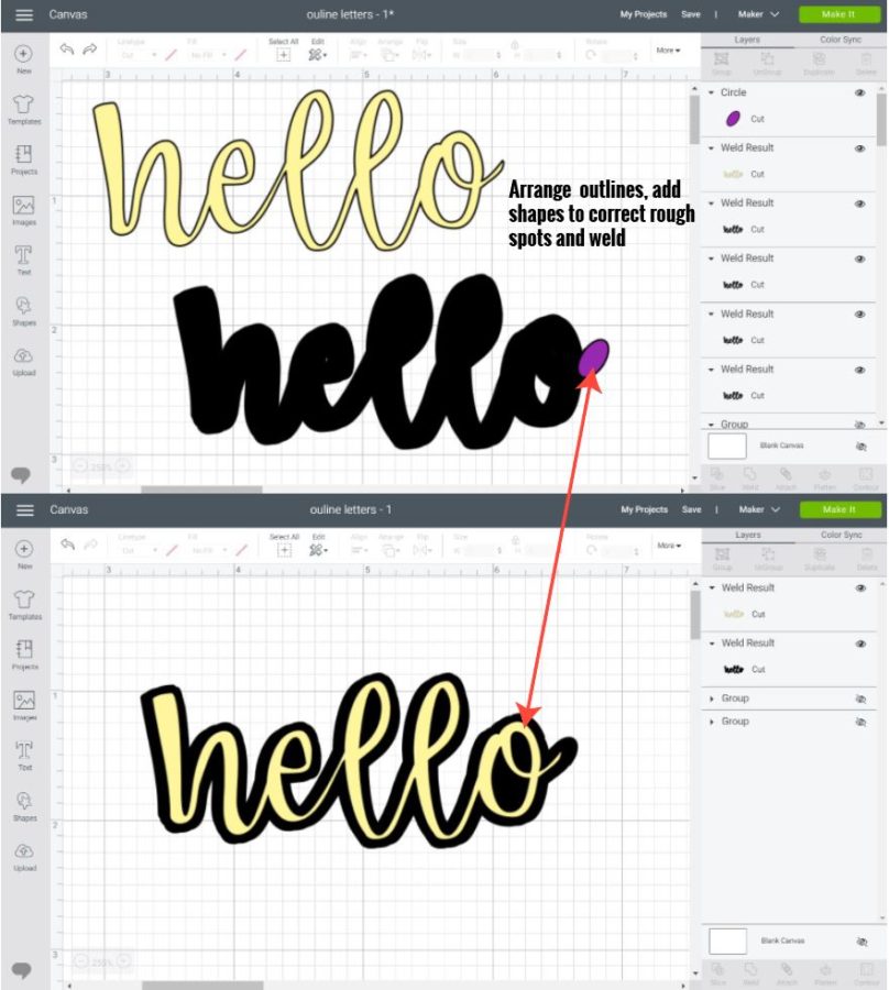 Download How to Make Outlines/Shadows to use in Cricut Design Space