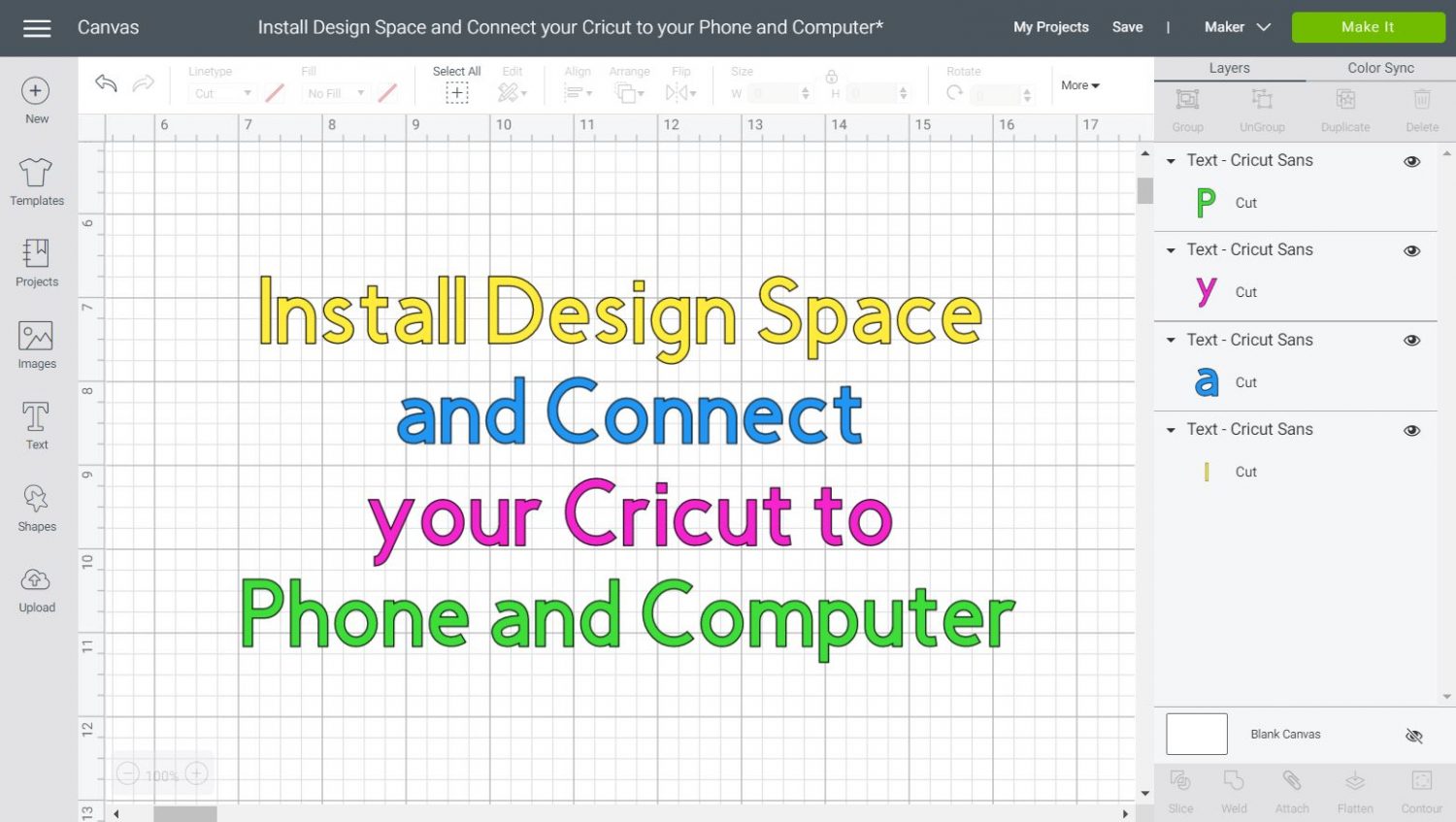 Install Design Space and Connect your Cricut to your Phone and Computer