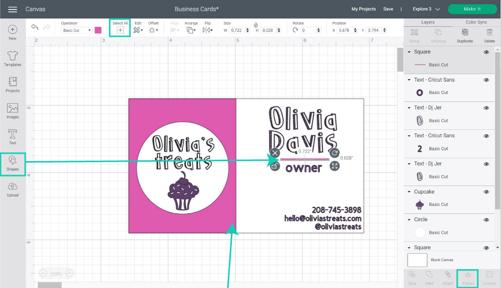 How to Make Business Cards with your Cricut Free SVG Templates (2022)