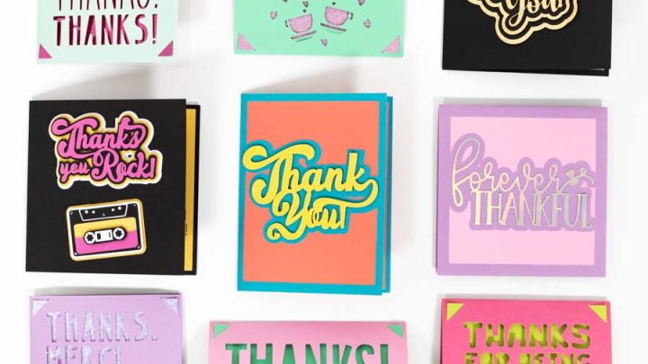 Free Printables - Simple 3 x 5 Folding Thank You Cards