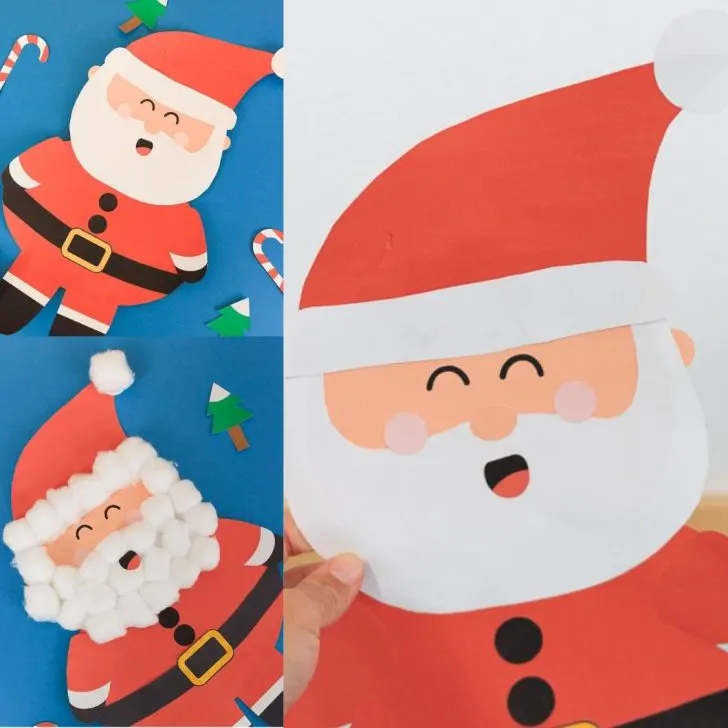 Paper build a Santa craft for Kids Featured Image