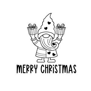 Christmas Free SVG_Merry Christmas Gnome