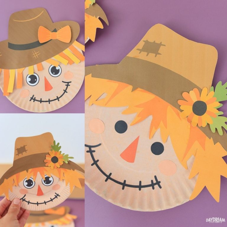 Paper Plate Scarecrow Craft For Kids Featured Image Square